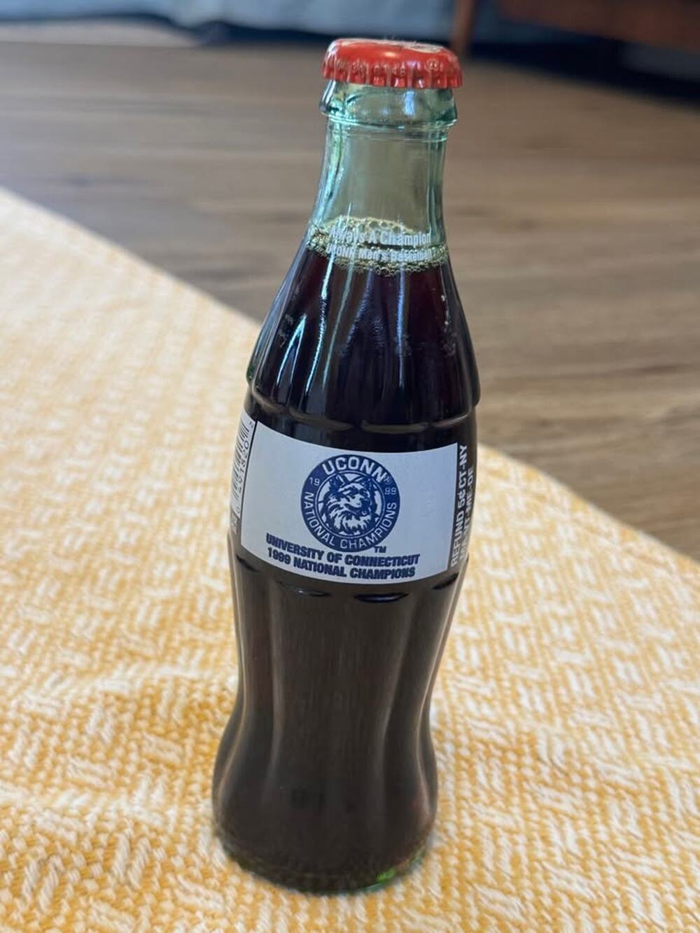 1999 Coca-Cola commemorative bottle UConn